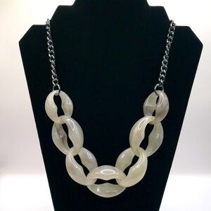 LOFT Grey & Black Statement Necklace